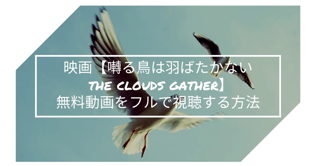映画【囀る鳥は羽ばたかない the clouds gather】無料動画をフルで視聴する方法